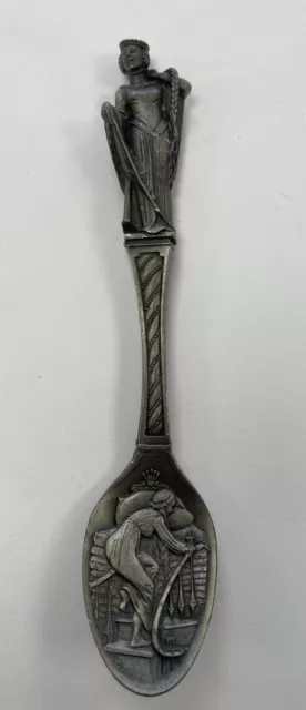 1980 Franklin Mint PRINCESS AND THE PEA Brothers Grimm Pewter Fairy Tale Spoon