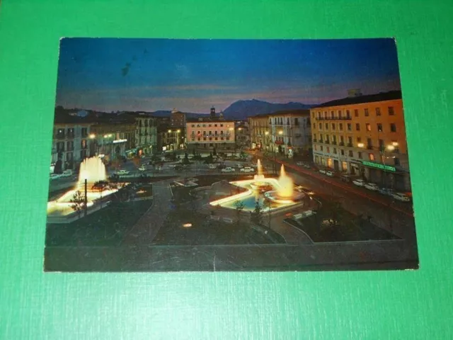 Cartolina Avellino - Piazza Libertà - Notturno 1965 ca