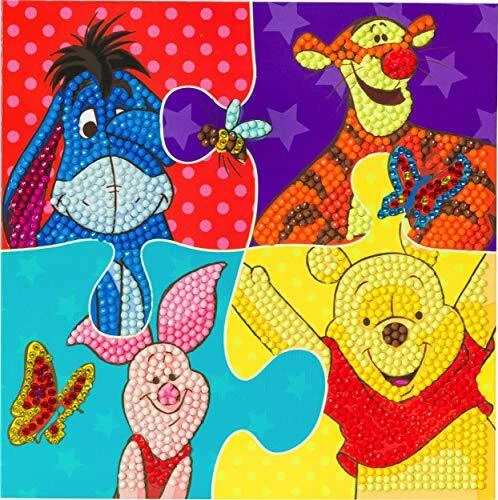 Craft Buddy Crystal Art CCK-DNY806 Winnie Puuh Puzzle, 18x18 cm Kristallkunst C