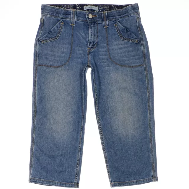 Levis Crop Capri Jeans Size 10 Womens Comfort Waist Blue Measures 31 x 20
