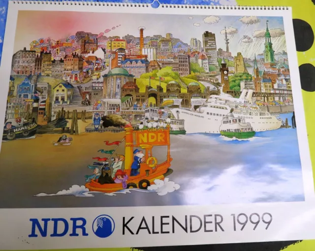 Vor 25 Jahren : NDR-Kalender 1999 - gezeichnete Städtebilder aus Norddeutschland