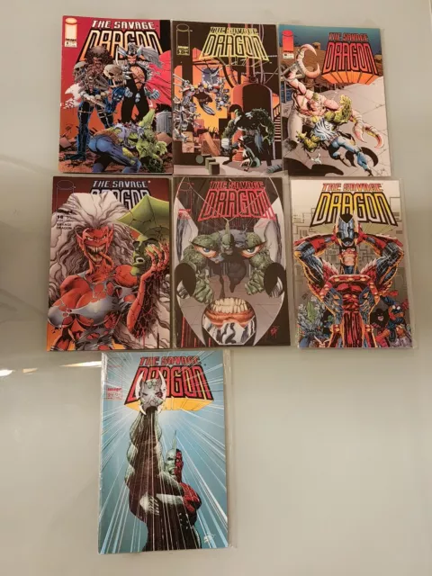 The Savage Dragon Image Comic Lot Of 7 Comic Books-8,9,10 - 18,20,21,26