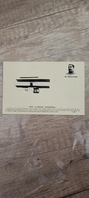 Carte Postale Ancienne Aviation Le Biplan
