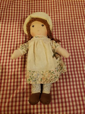 Vintage Holly Hobbie "HEATHER " DOLL  Kinckerbocker Cloth Rag Doll 1970's