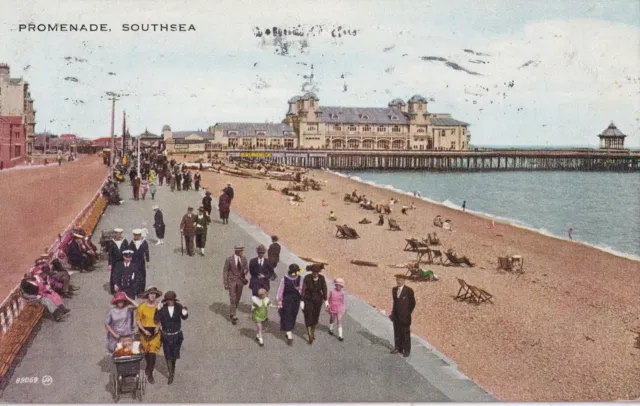 Vintage Postcard (1925) - Promenade, Southsea - Posted 2264
