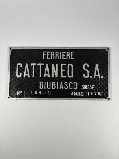 Ferriere Cattaneo S.A. 1978 Waggonschild