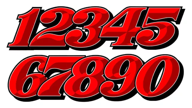 Numeros Course Racing Numbers Drift Jdm Moto Cross Autocollant Sticker Nu021