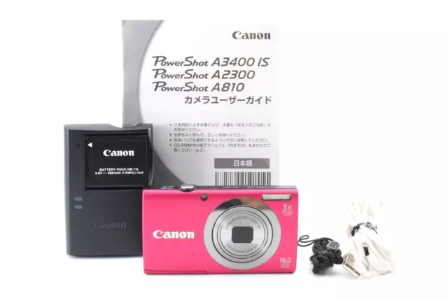 Canon PowerShot A2300 Pink 16.0MP Compact Digital Camera Japan [Exc++] #2111908A