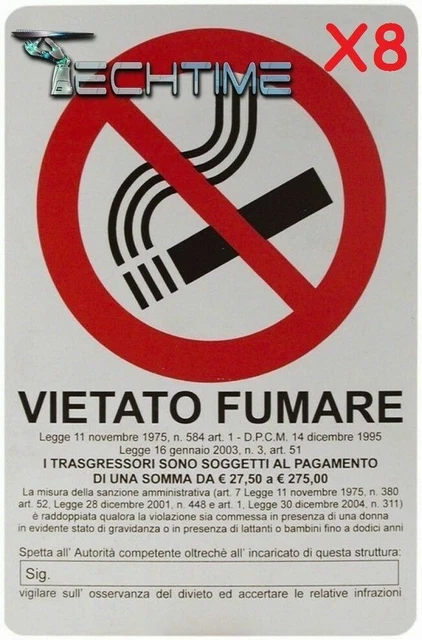 Segnale vietato fuare - Cartello non fuare - Segnaletica vietata