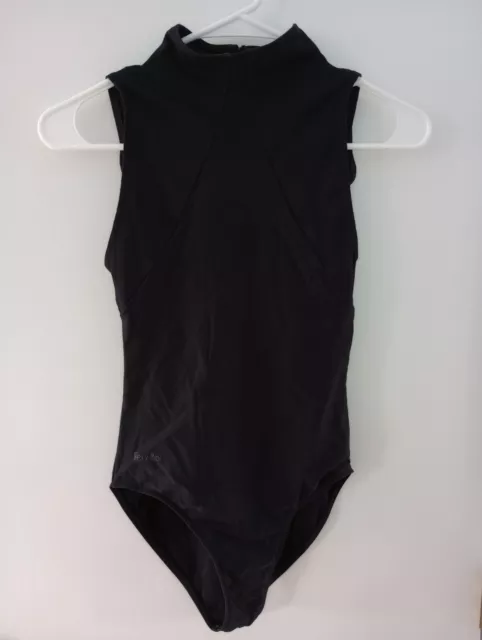 Wear Moi Mock Turtleneck Dance Leotard - color: black, size: adult medium