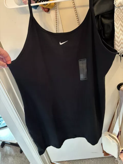 Nike Ribbed Dress, Women's Sportwear Essential, Stretch, DM6230, Black, 2XL