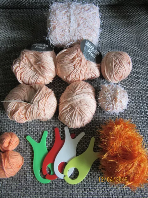 Lana Grossa " Millefili Pima " 400g  Wollepaket + 4 Stck Fadenhalter