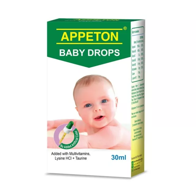 Apeton Multivitamin Plus Bebé Bebé Gota 30 ml Suplemento Crecimiento Saludable Lisina