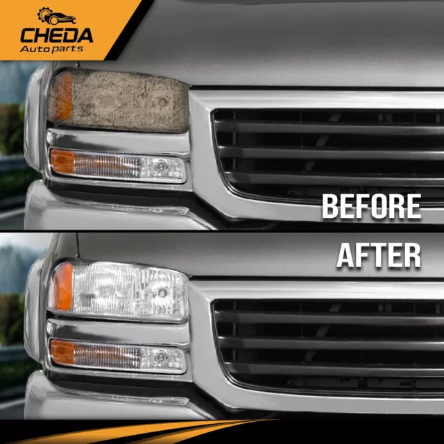New Headlight Lens Bumper Lamps Clear Cover Fit For 1999-2007 Gmc Sierra Yukon