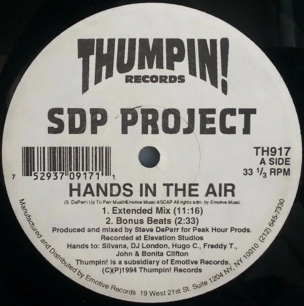 SDP Project - Hands In The Air (12") - 1229320149