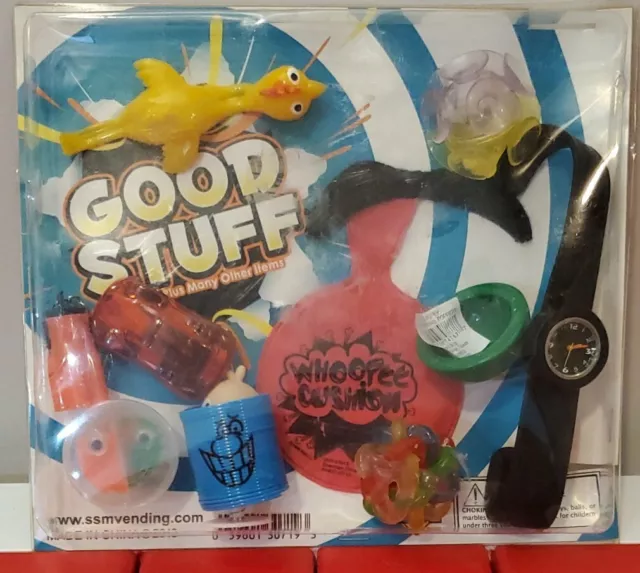 2013 GOOD STUFF Vending Machine Toy Trinkets Header Card Rubber Chicken Watch