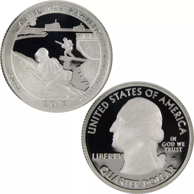 2019 S War in the Pacific National Park Quarter Silver 25c Proof Coin 3