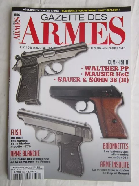 GAZETTE DES ARMES N° 556/Walther PP/Mauser HsC/Sauer & Sohn 38/Fusil Marine 1779