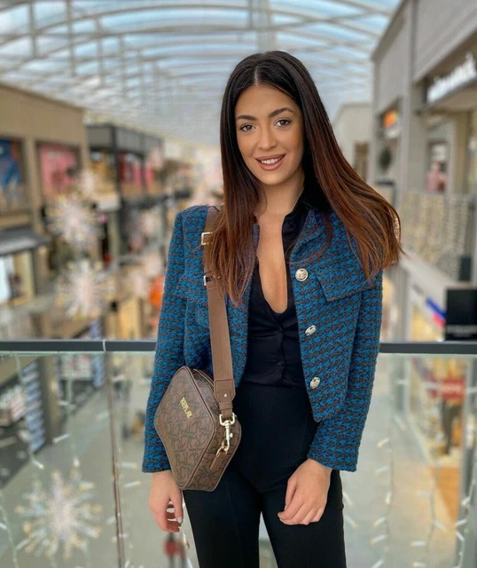 Zara navy textured best sale coat