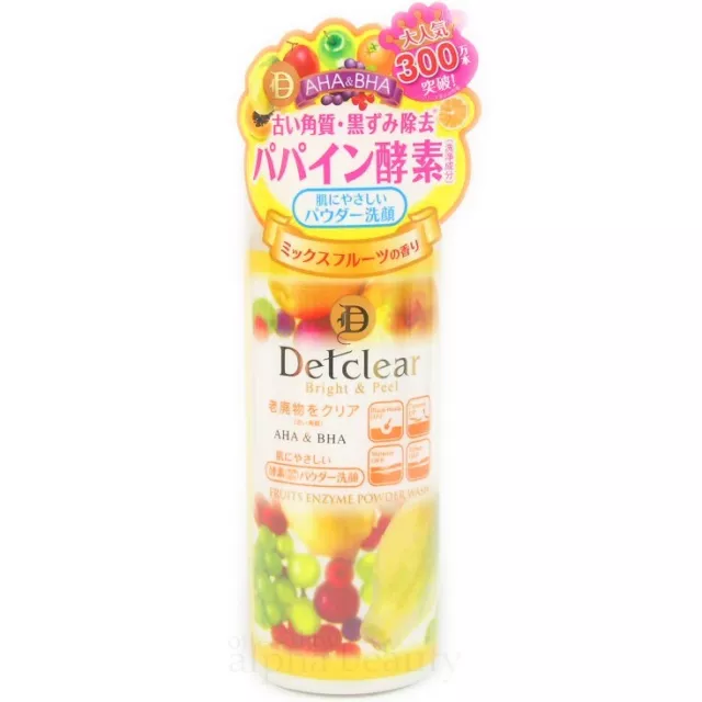 Meishoku Japan DET Clear Bright & Peel Fruit Enzyme Powder Wash (75g/2.5oz.) AHA