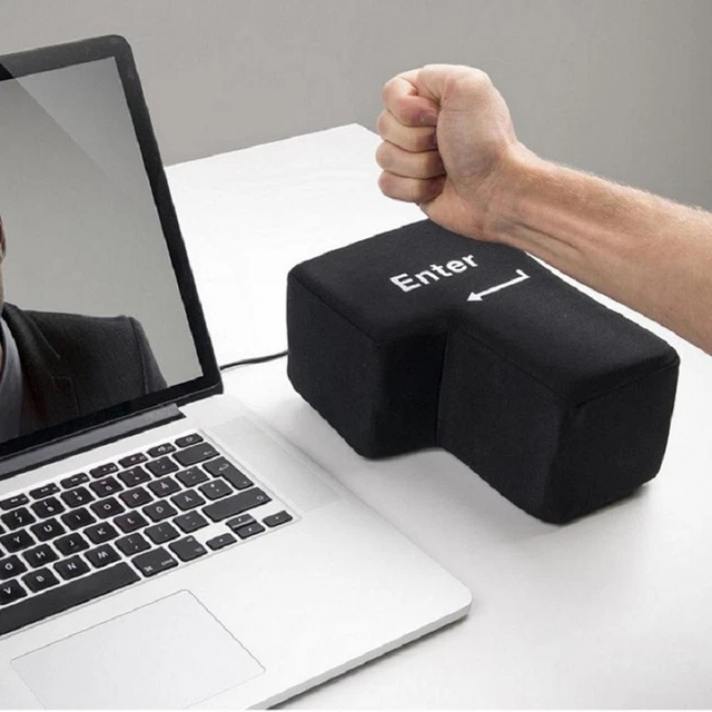 Botón Big Enter USB botón de entrada almohada para adultos siesta oficina descompresión GSA