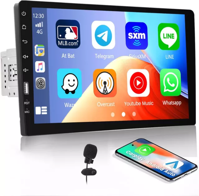 9 inch Single 1 DIN Car Stereo Apple Carplay Android Auto Touch Screen FM Radio