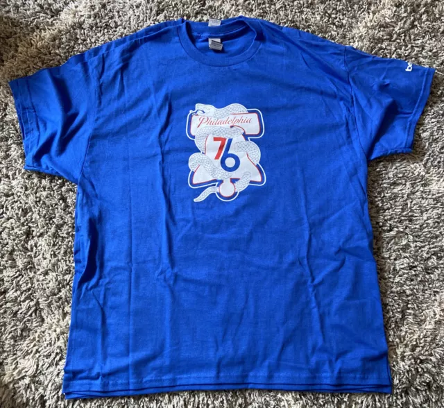 Playoff Philadelphia 76ers Sixers Liberty Bell Snake Large T-Shirt Unite or  Die