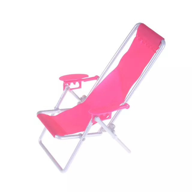 Kid Doll house Furniture Foldable Deckchair toy  Dolls Beach Chair to.bf SN❤