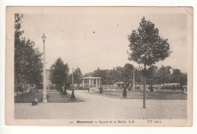 Cpa 93 - Montreuil : Square De La Mairie (Seine-Saint-Denis) Écrite