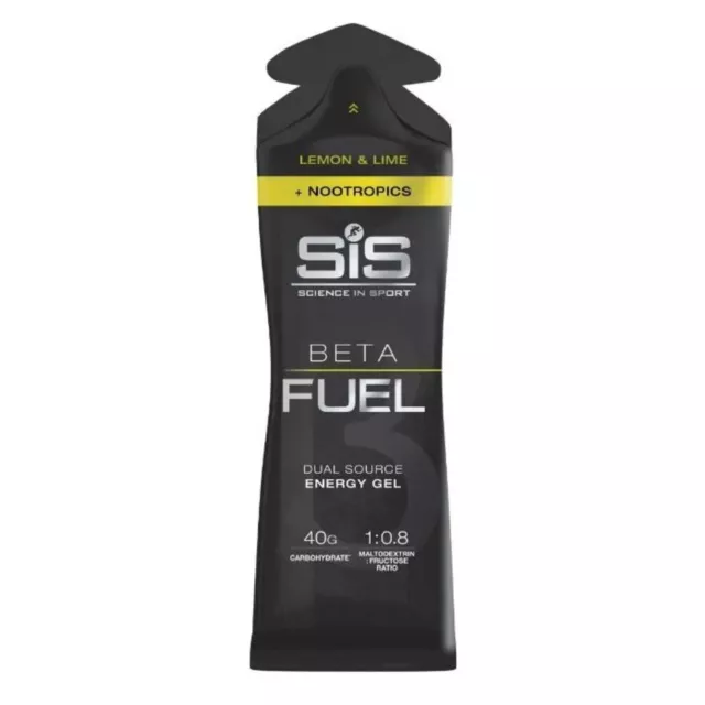 SiS Beta Fuel Energy Gel + Nootropics - 1x 60ml - Apple / Lemon & Lime 40g Carb