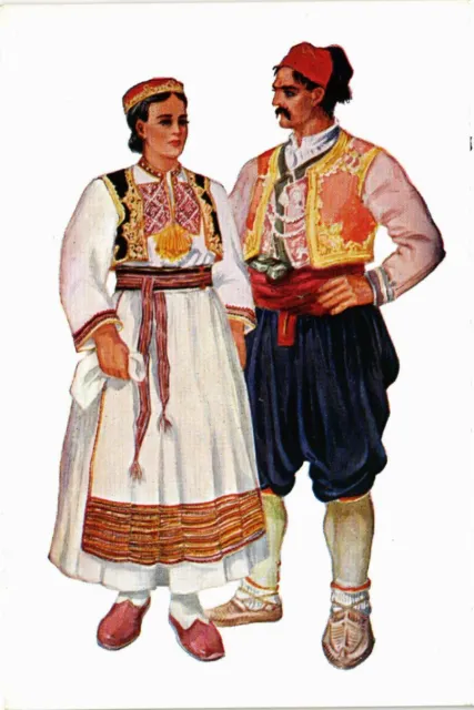 CPA AK Costume National Croate Dalmatie CROATIA (598060)