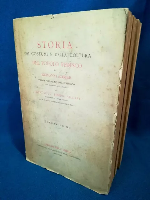 Scherr, Storia dei costumi e della coltura del popolo tedesco. 3 volumi Completo