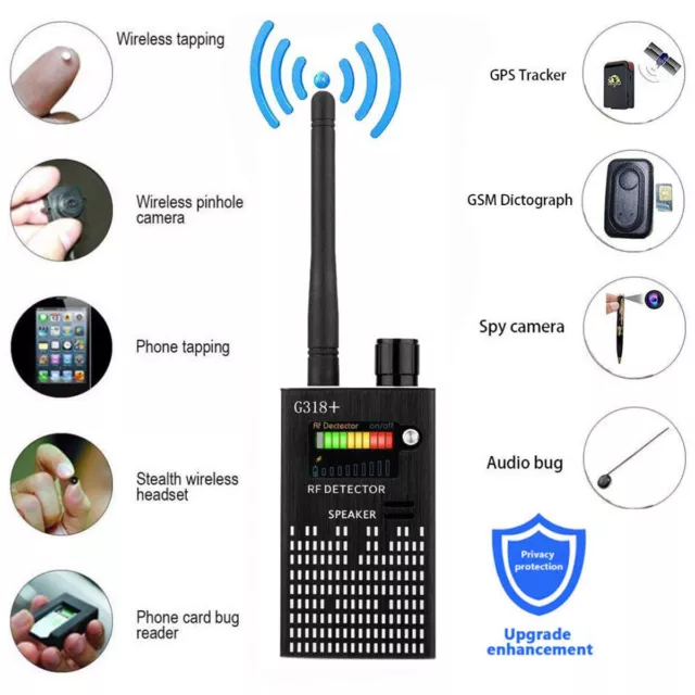 Signal Detector GPS Anti-Positioning Wireless Tracer Finder 1-8000MHz GSM Device