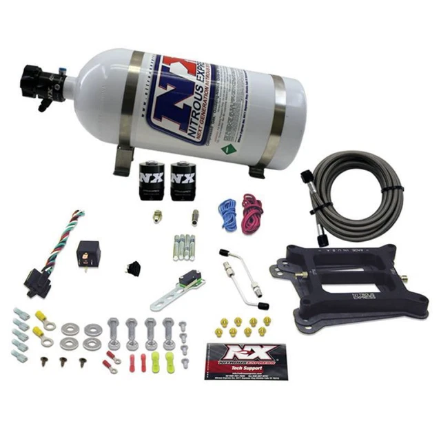 Nitrous Express 4150 4-BBL / Benzina Kit (100-500HP) W/10lb Bottiglia - 5004