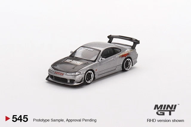 Mini GT 1:64Nissan Silvia Top Secret (S15) Silver 545 New