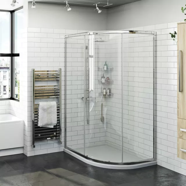 Orchard 6mm one door offset quadrant shower enclosure 1000 x 800