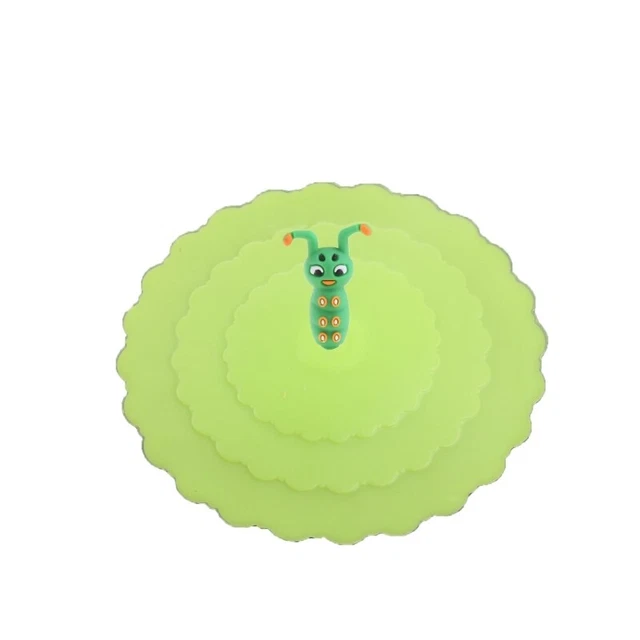 Cartoon Cute Silicone Cup Cover Heat-resistant Leak Proof Sealed Lid Dustproof