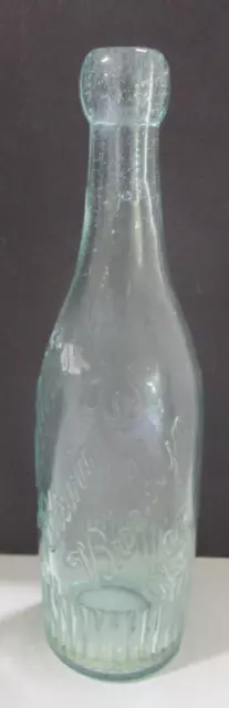 Antique Blob Top Beer Bottle India Wharf Brewing Brooklyn NY