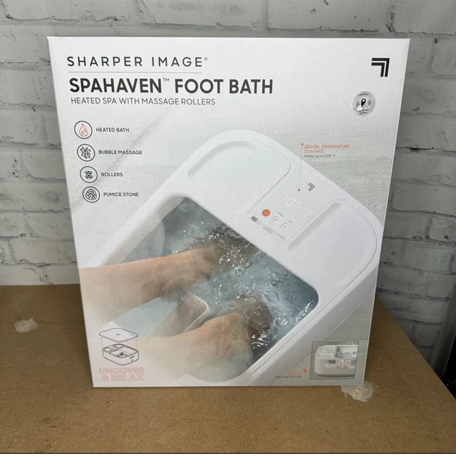 SHARPER IMAGE SPA Haven Foot Bath, Heated with Rollers and LCD Display