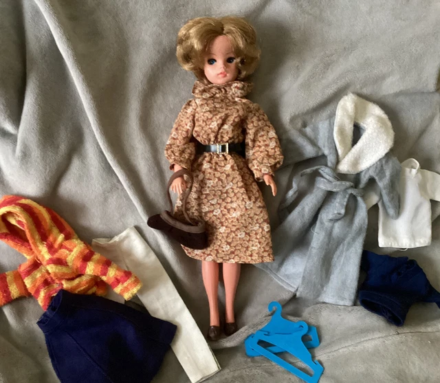 VINTAGE 1976 PEDIGREE Sindy Fun Time Doll, Clothes & Accessories . Auburn . VGC £38.00 PicClick UK