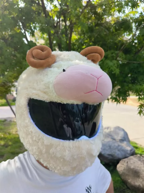 Goat  Motorcycle helmet head cover motorcycle pumpkin funny plush helmet cover