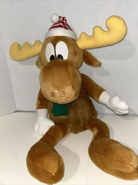 Vintage Bullwinkle Moose Plush Stuffed Animal 24” 1996 Macy’s Christmas