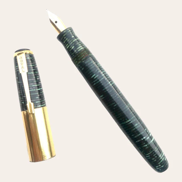 Stylo plume WATERMAN 1940's systéme à levier Celluloid marbré - Atelier