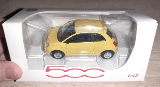 Fiat 500 Taxi Jaune Miniature Sur Horloge – Alu-di-bond, Fabrication Française, 20x30 Cm