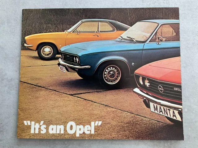 Opel Range UK Market Car Sales Brochure - 1971