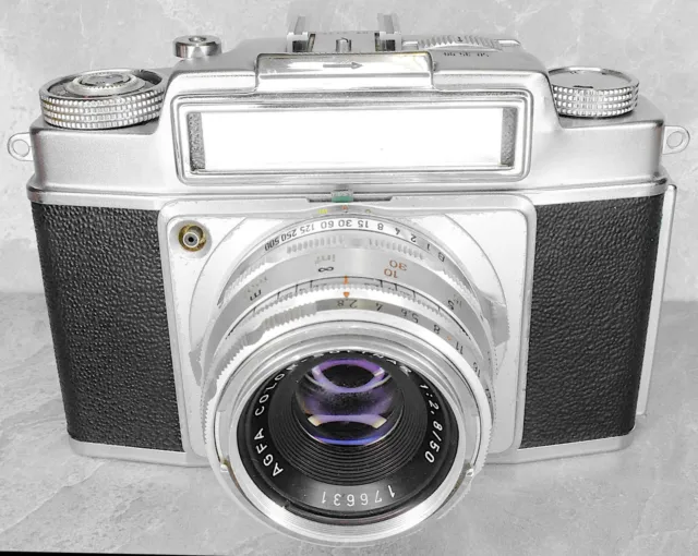 ✅Agfa Ambi Silette 35mm Rangefinder Camera with Color-Solinar 50mm 2.8 Lens