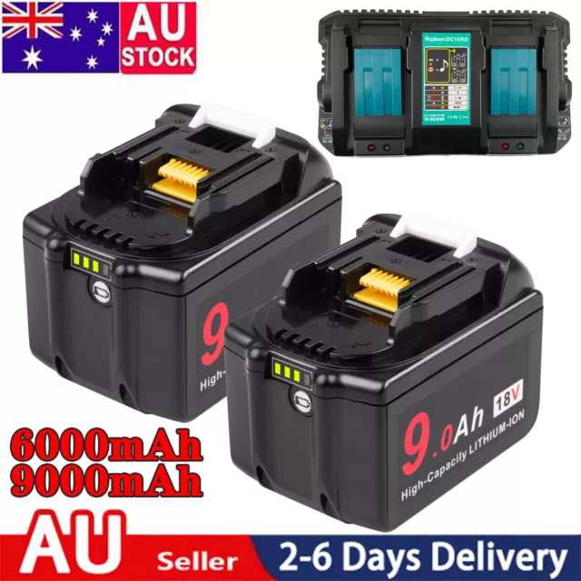 18V 9.0AH Battery For Makita BL1830 BL1840 BL1850 Cordless Tools / Charger