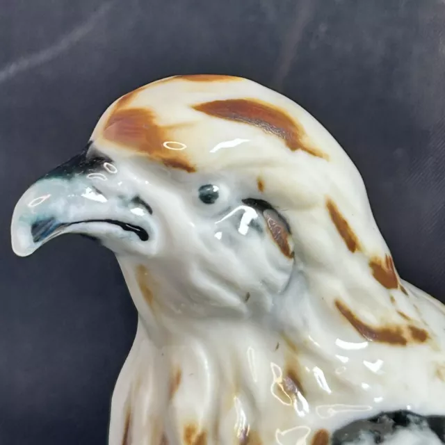 Vintage Realistic Bird Of Prey Figurine Bone China /Porcelain 13cm High 2