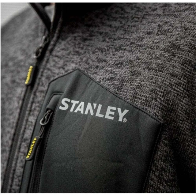 Mens Stanley Zip Up Thermal Insulated Work Fleece Lined Knitted Jumper Jacket Sz 5