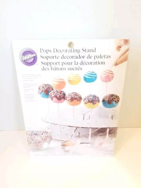 Wilton's Cake Pops Decorating Stand 12" Diameter holds up to 44 pops New